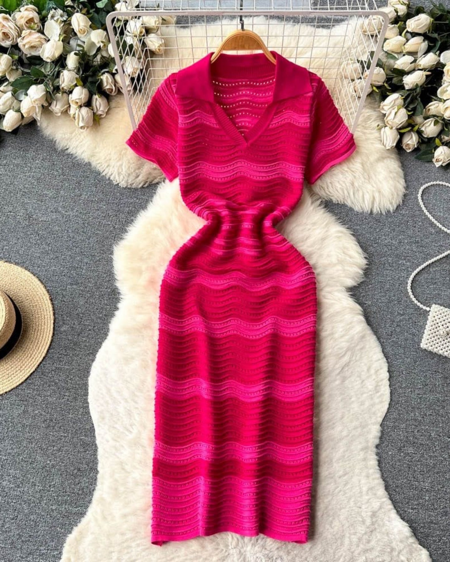 Umair Elegant Midi Collared Dress