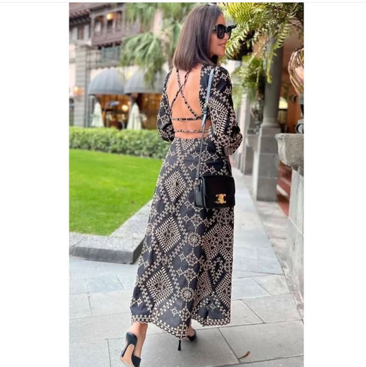 Koi Cutwork Embroidered Dress