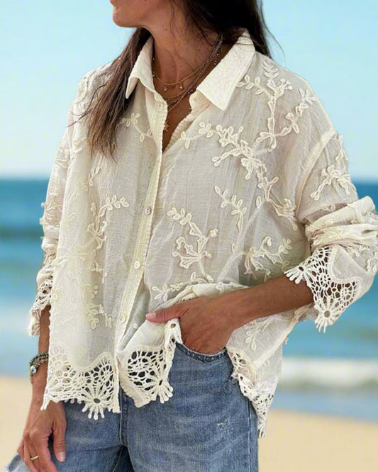 Heppa Luxury Cutwork Shirt