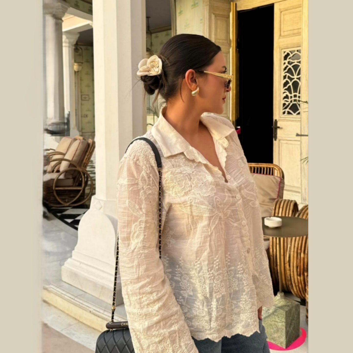 Ivory Muse Lace Shirt