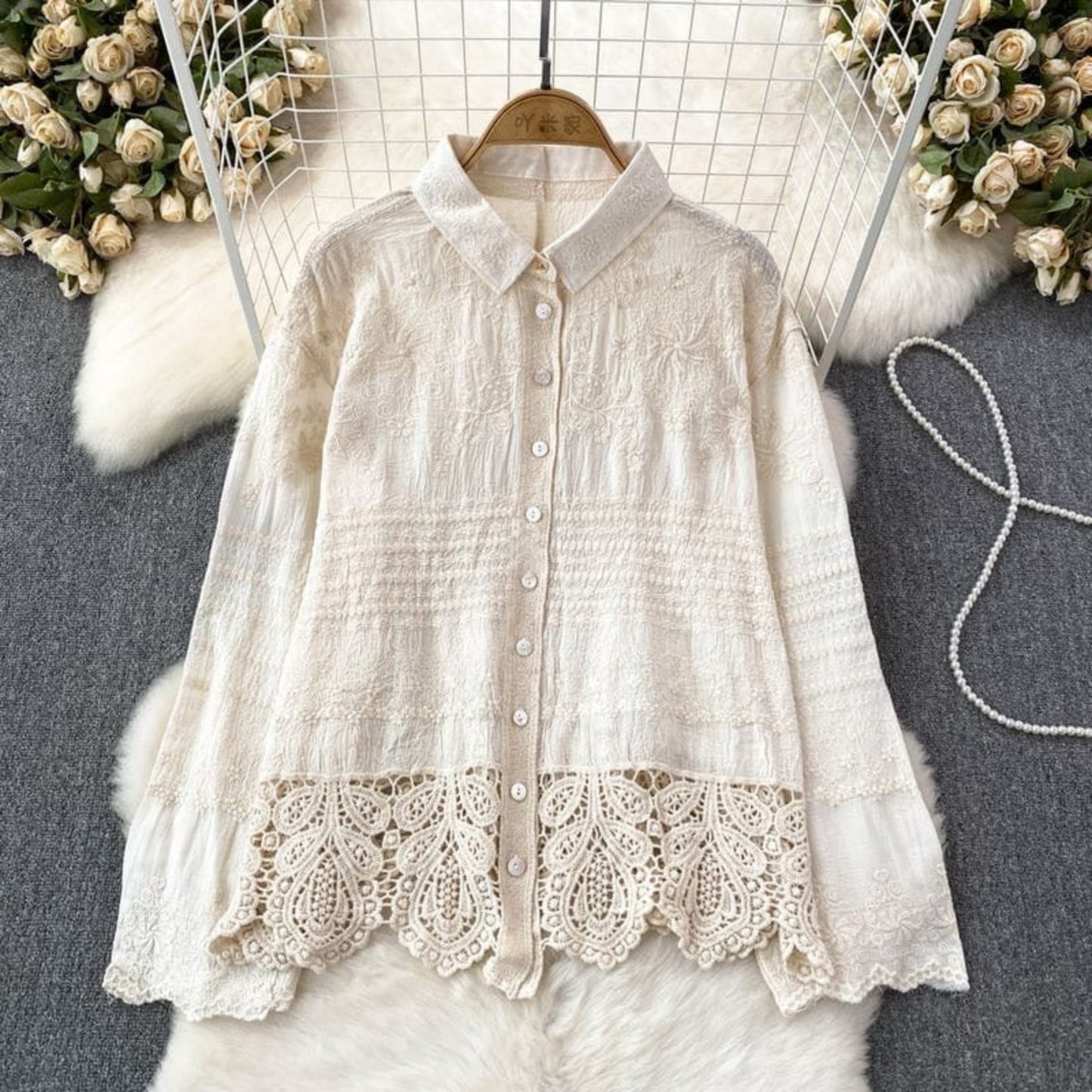 Opra Luxury Cutwork Shirt
