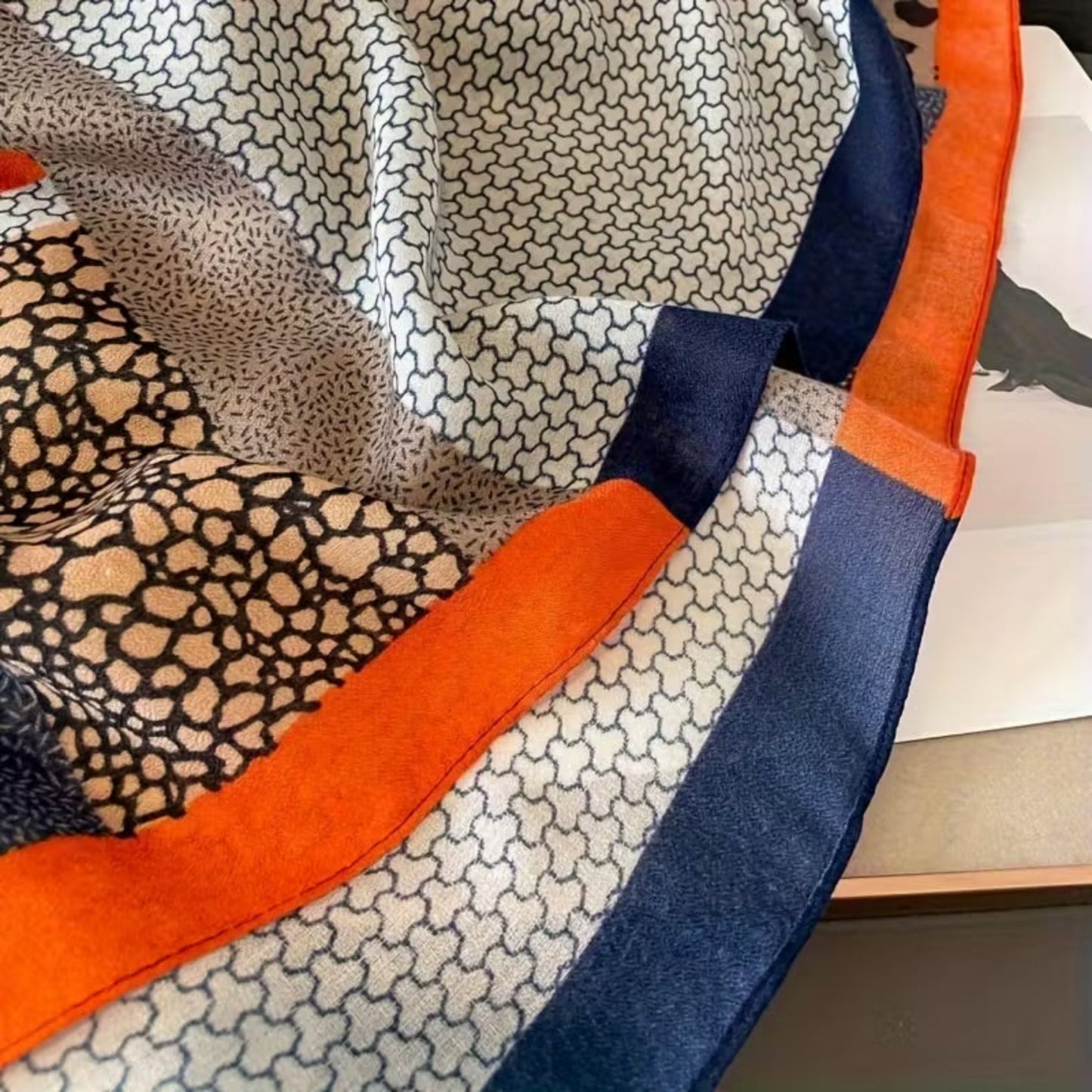 Designer abstract print cotton stole for daily use
