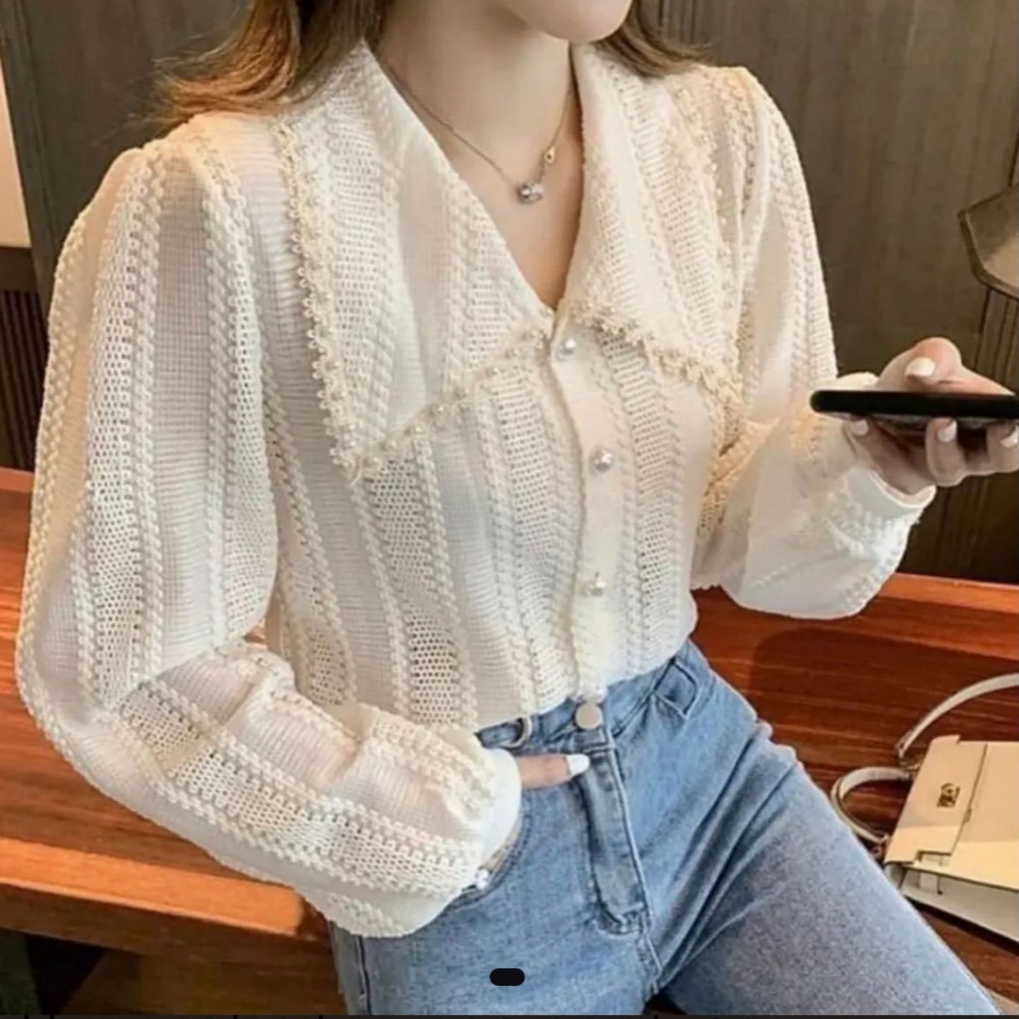 Grahim Pearled Buttoned Shirts