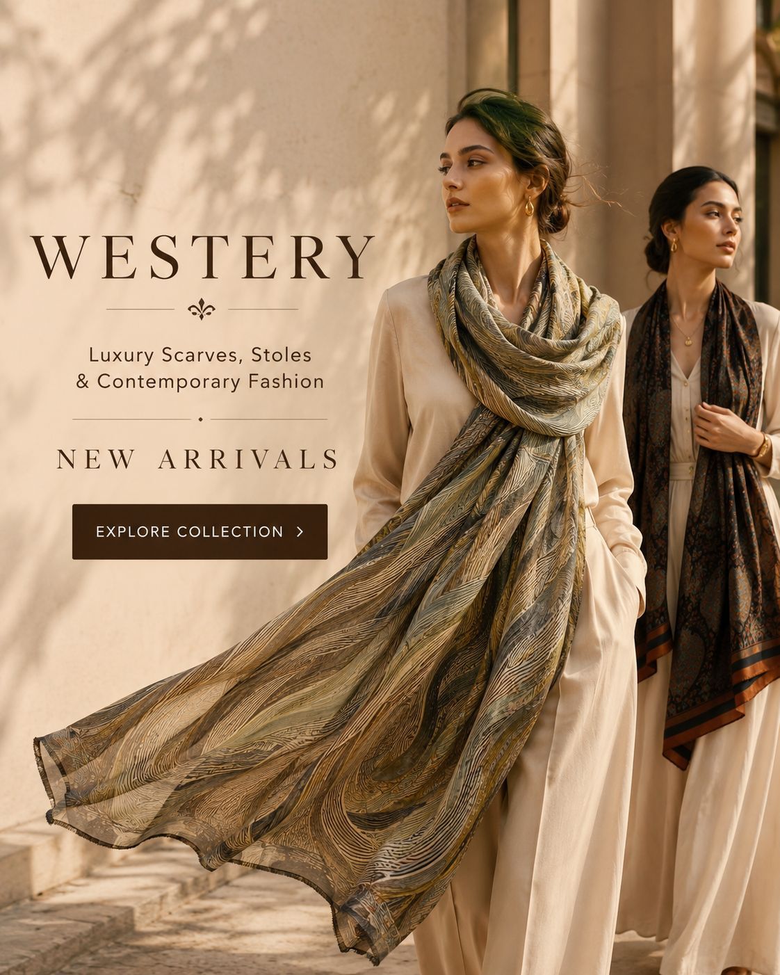 Scarves and Stoles new arrivals 2026 from Westery fashion house
