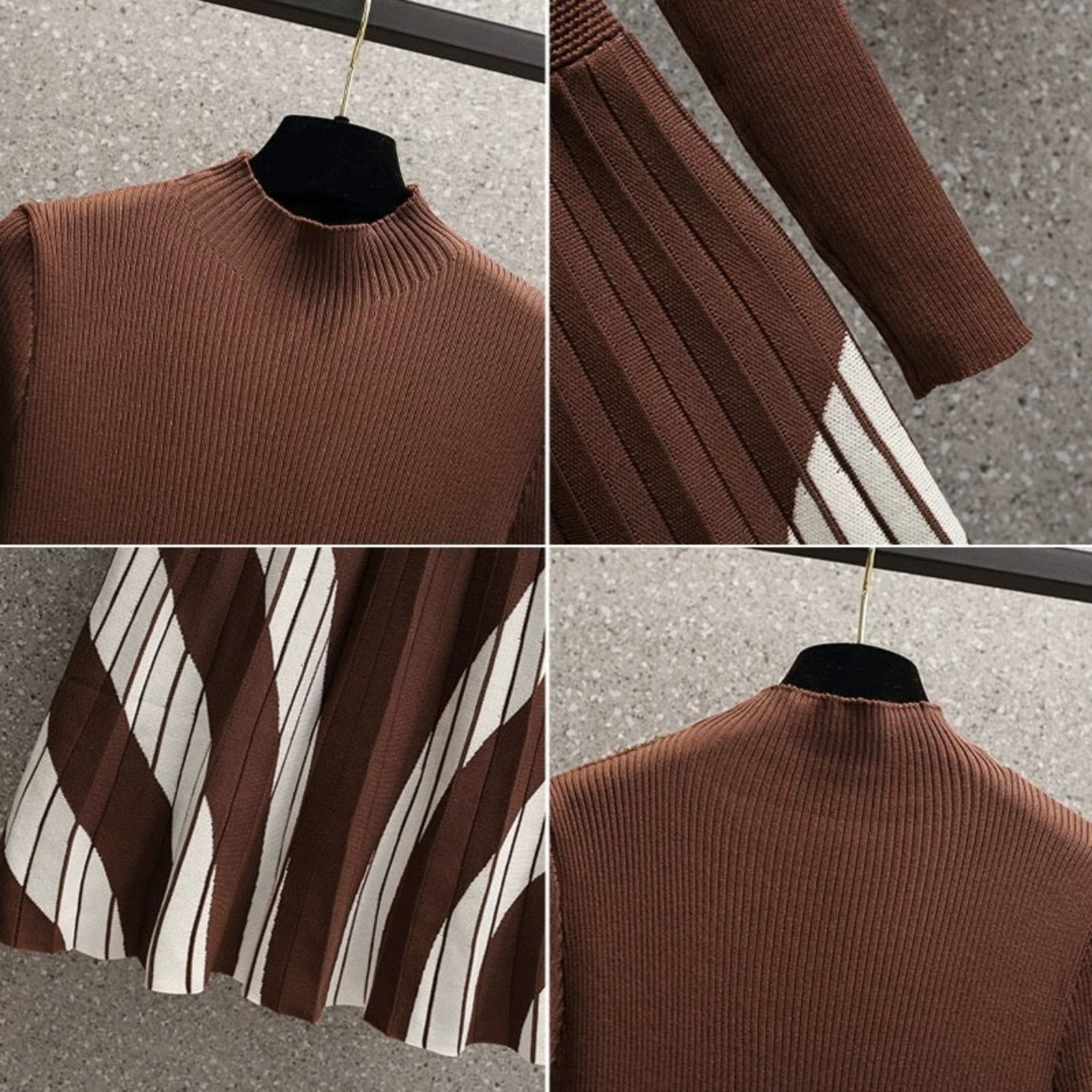Capes Full Sleeves Knitted Dress
