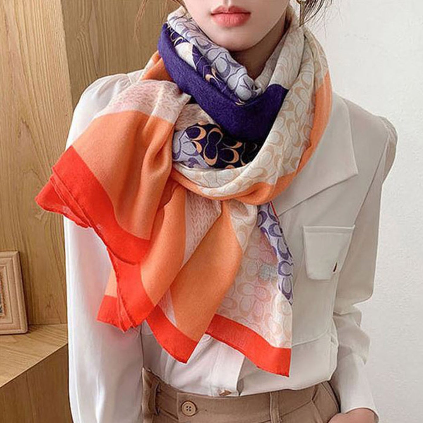 Sunset Aura Cotton Stole