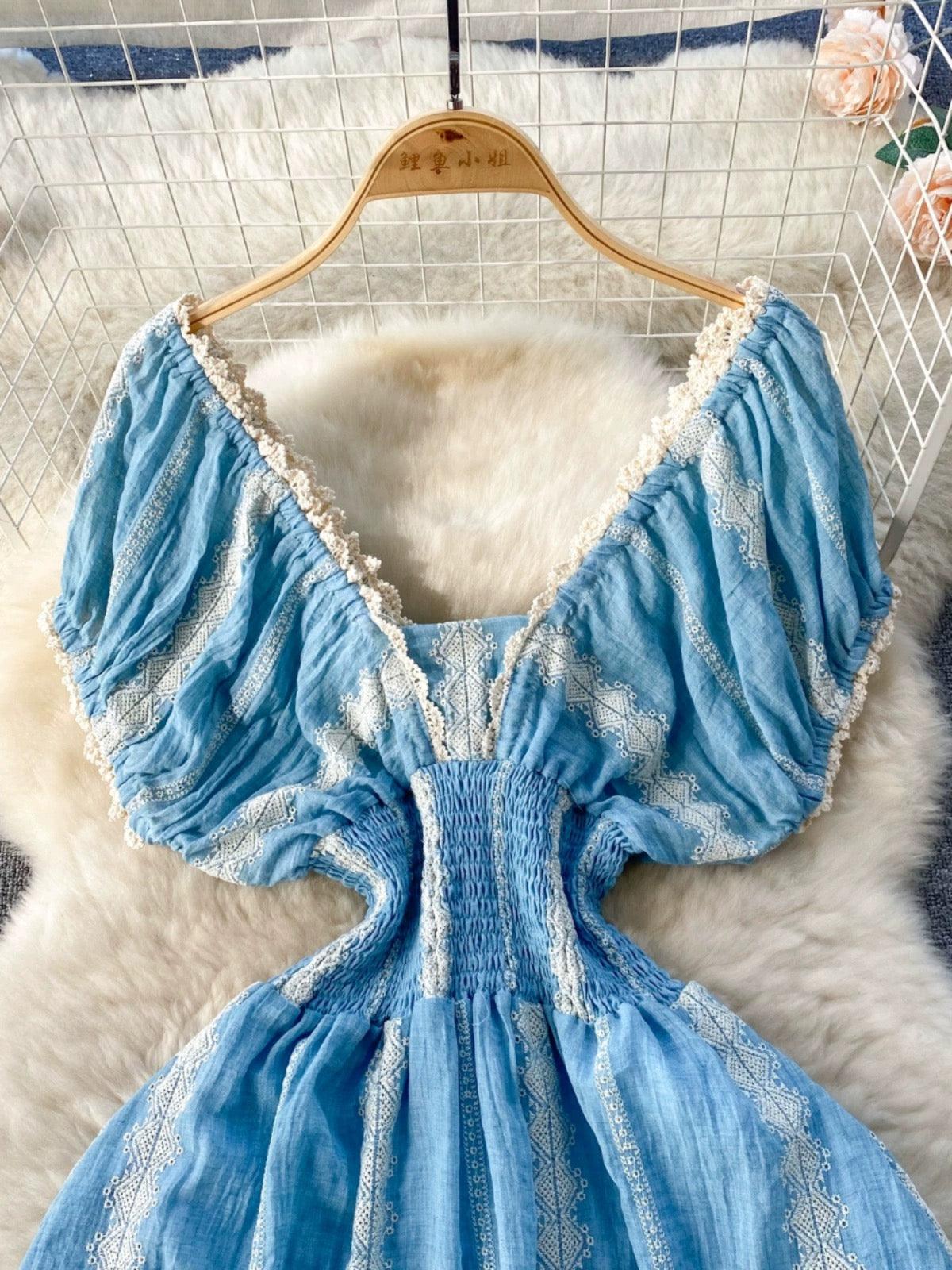 Hay Sea Breeze Eyelet Embriodery Dress