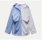 Sine Striped Oversized Shirts