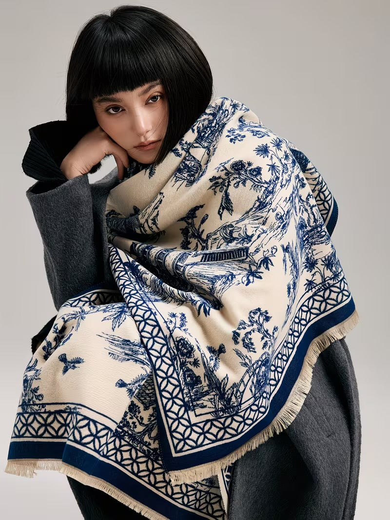 The Bleu Jardin Cashmere Wrap