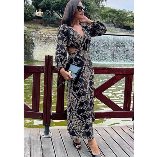 Koi Cutwork Embroidered Dress