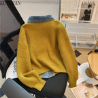 Kever Denim Detailed Sweater