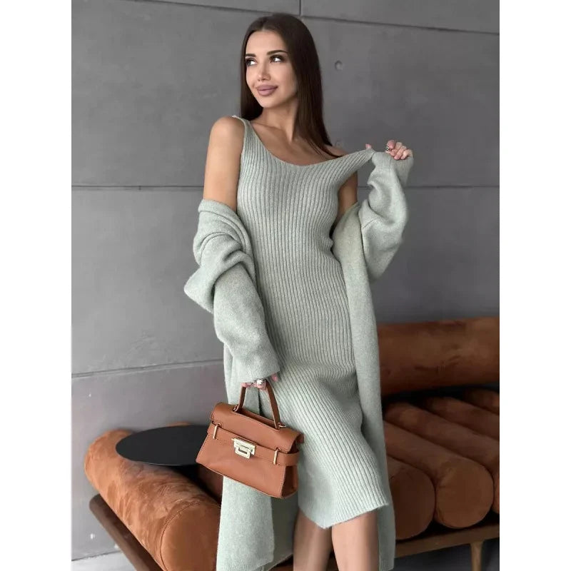 Phoni Winter Dress With Shrug