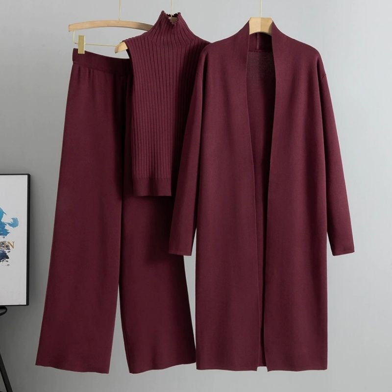 Marielle 3-Piece Longline Cardigan Knit Co-ord Set