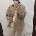 Harem Corduroy Shirt Jacket