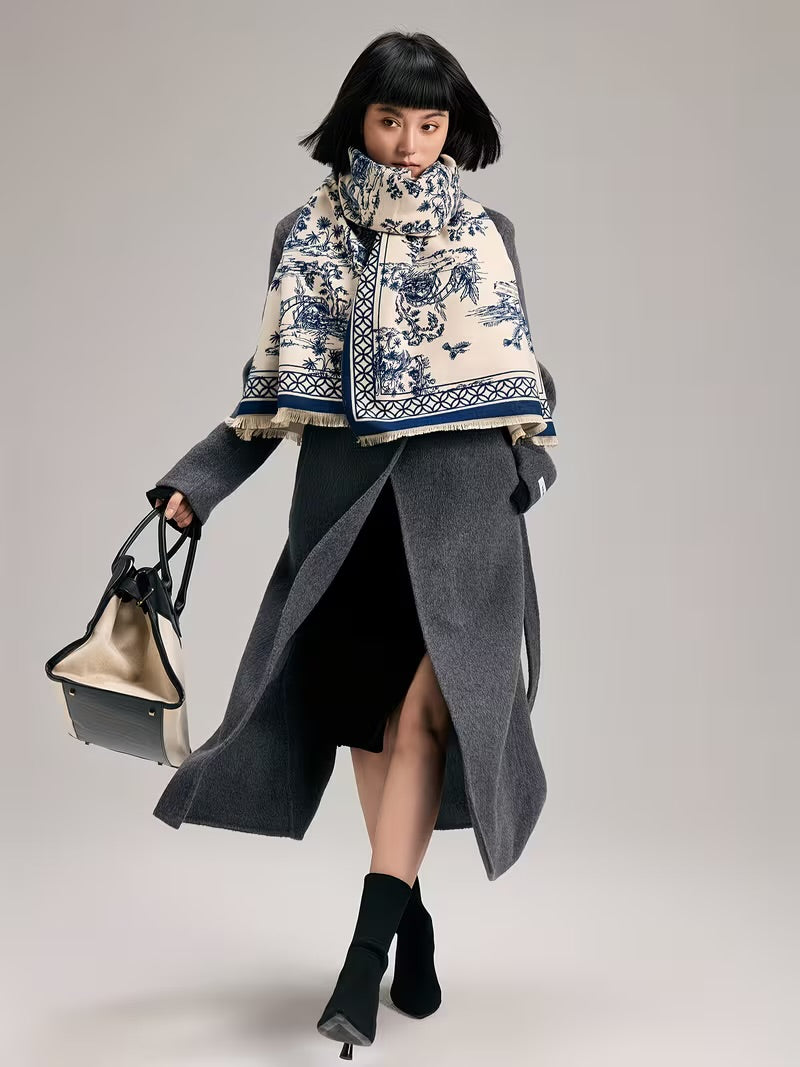 The Bleu Jardin Cashmere Wrap