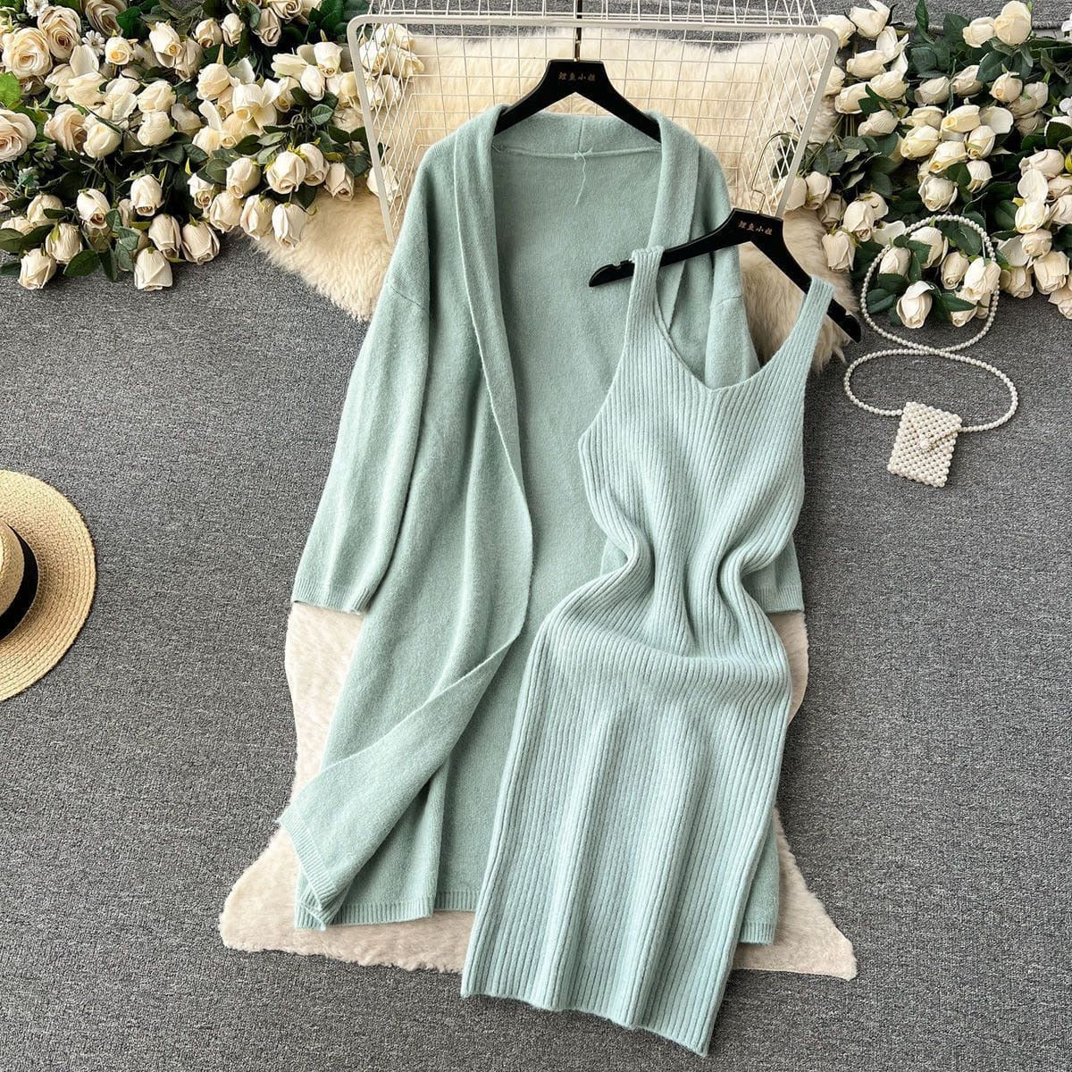 Phoni Winter Dress With Shrug