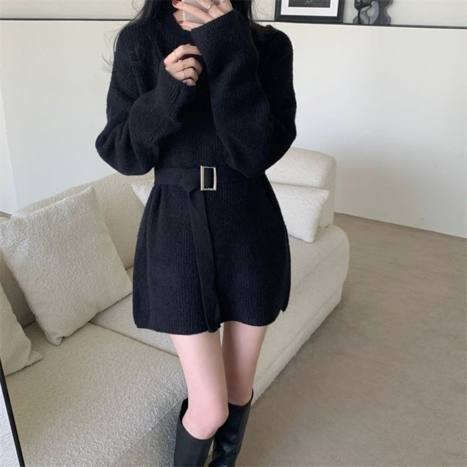 Lola Oversized Pullover with Belt