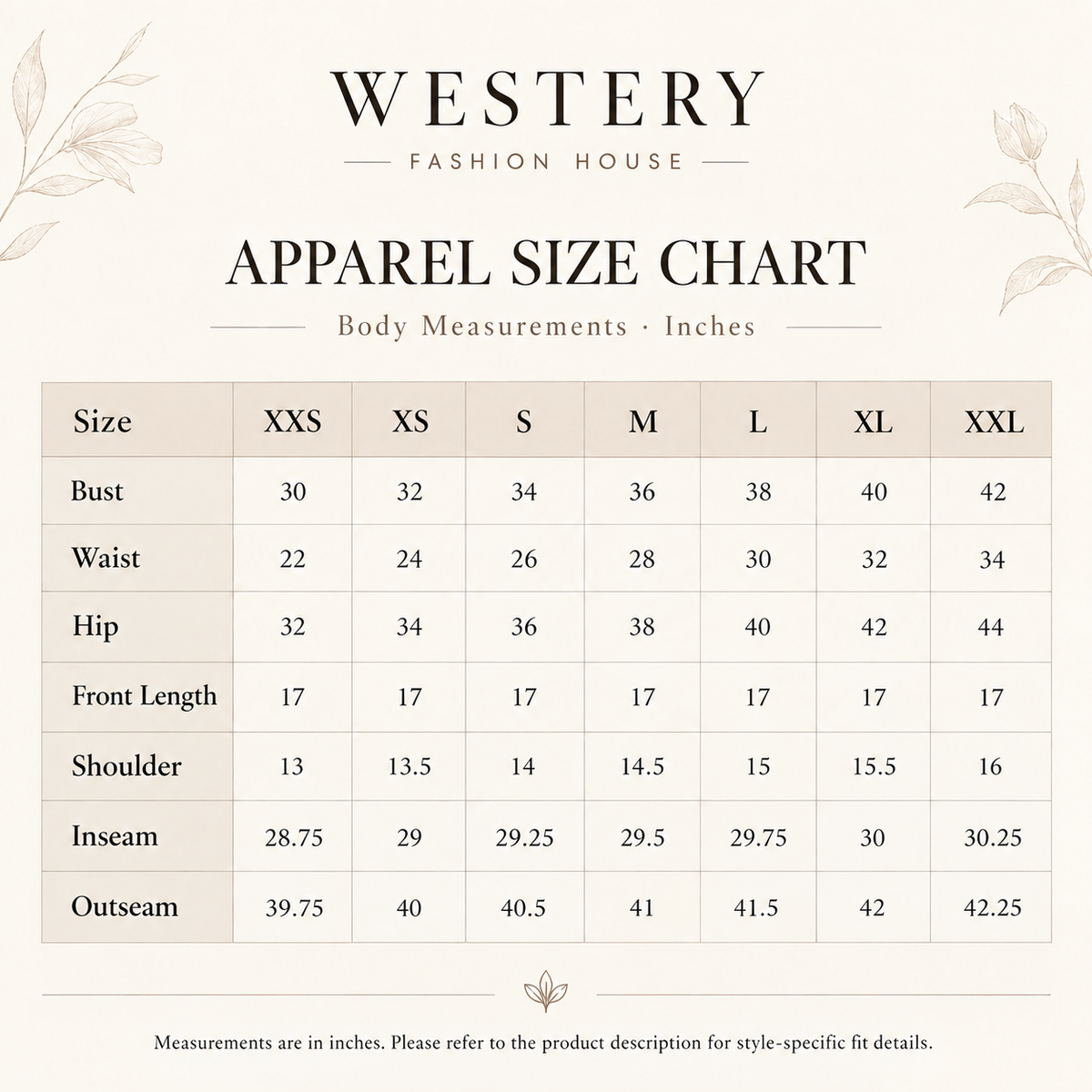 SIZE GUIDE