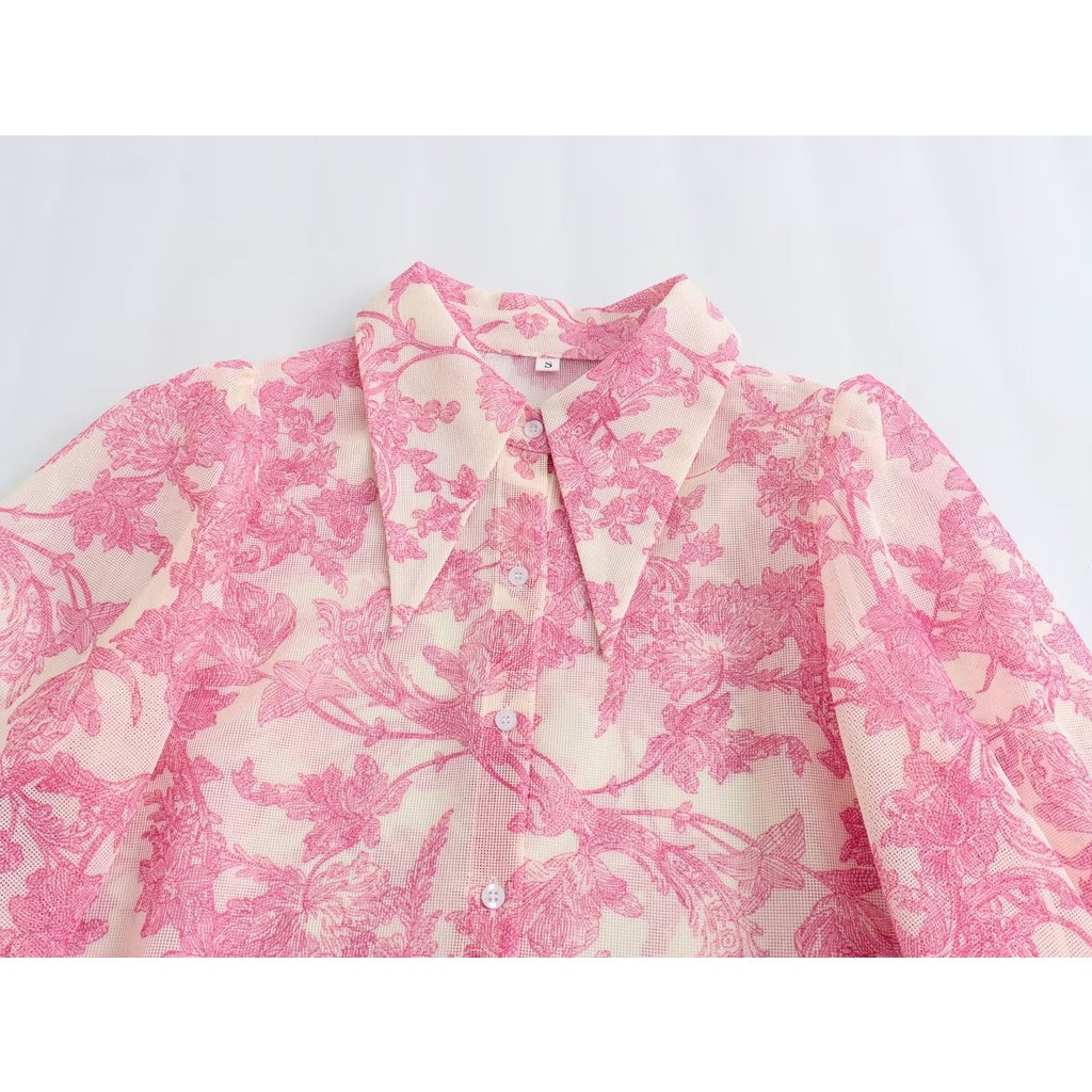 Cleopatra Smock Floral Shirt