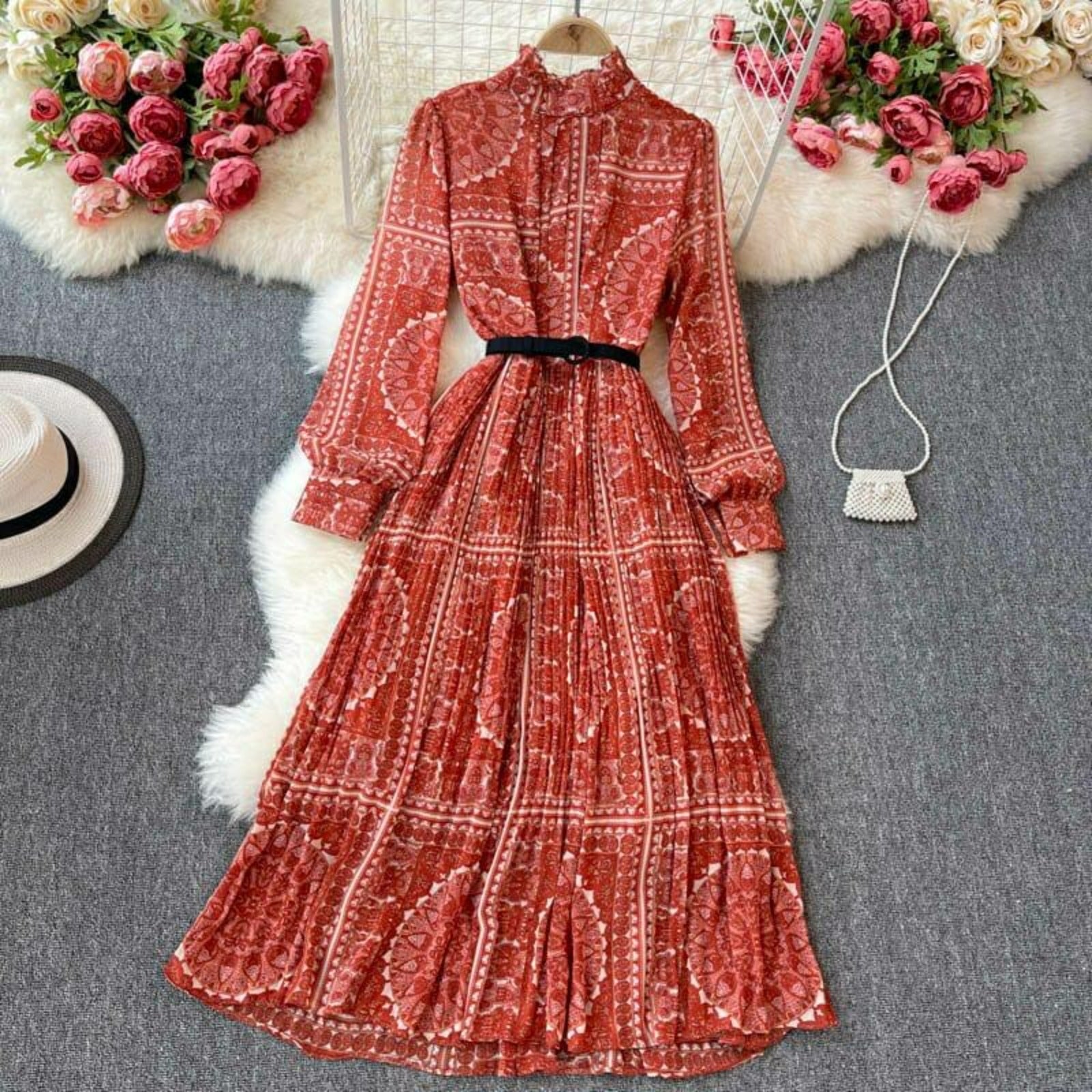 Vizcaya Pleated Dress