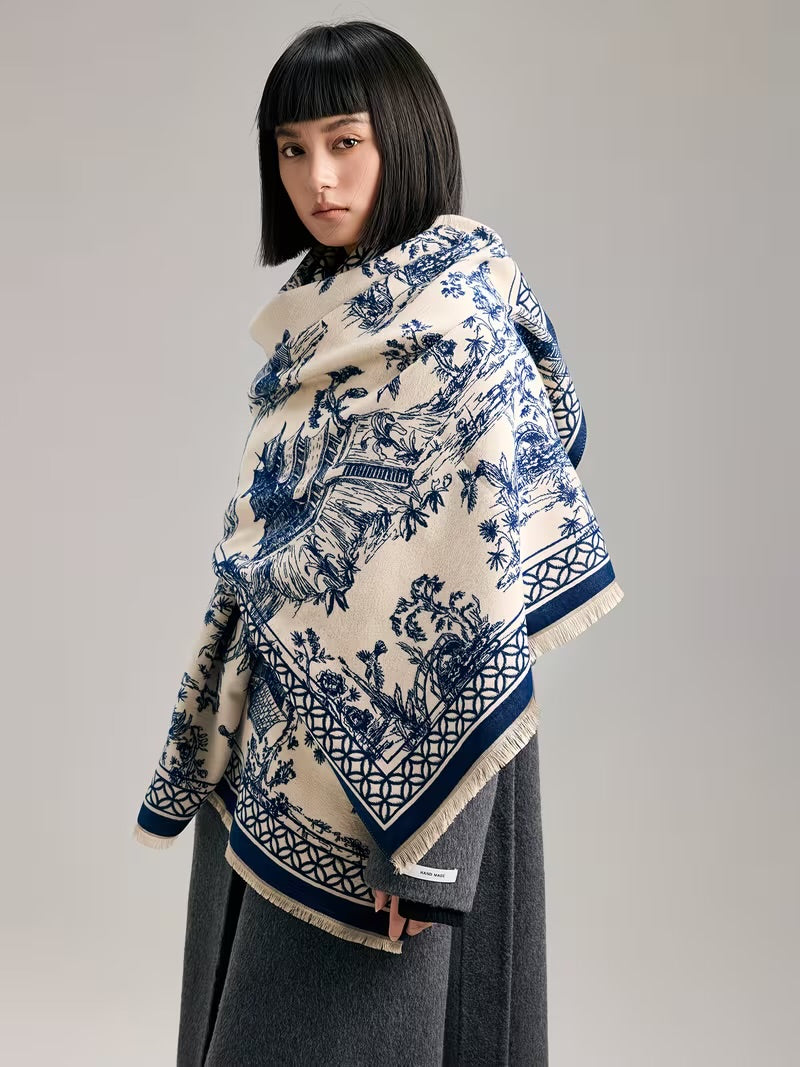 The Bleu Jardin Cashmere Wrap