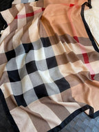 Meca Checked Viscose Cotton Stole