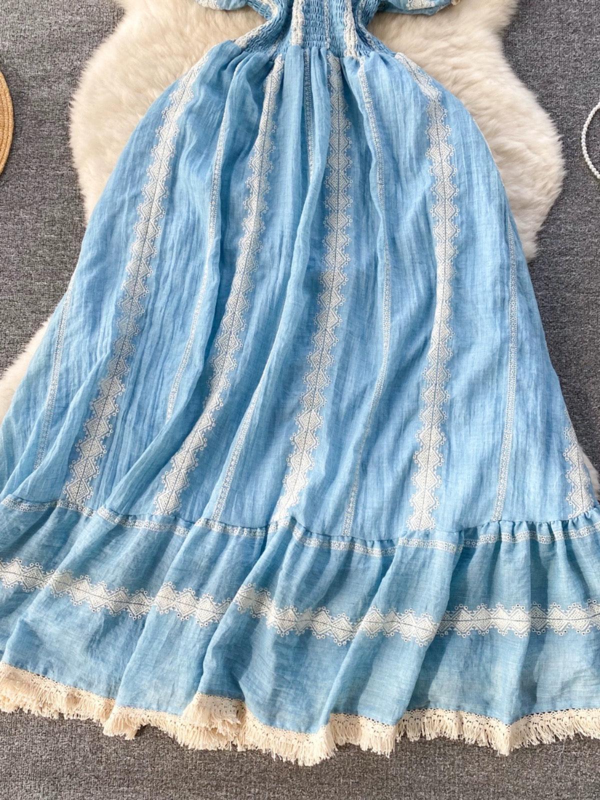 Hay Sea Breeze Eyelet Embriodery Dress