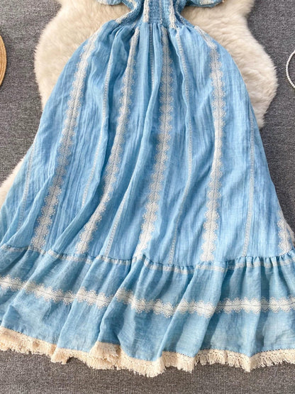 Hay Sea Breeze Eyelet Embriodery Dress