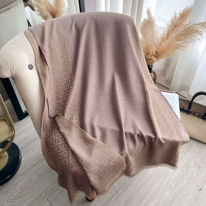 Metallic Weave Monogram-Style Wrap