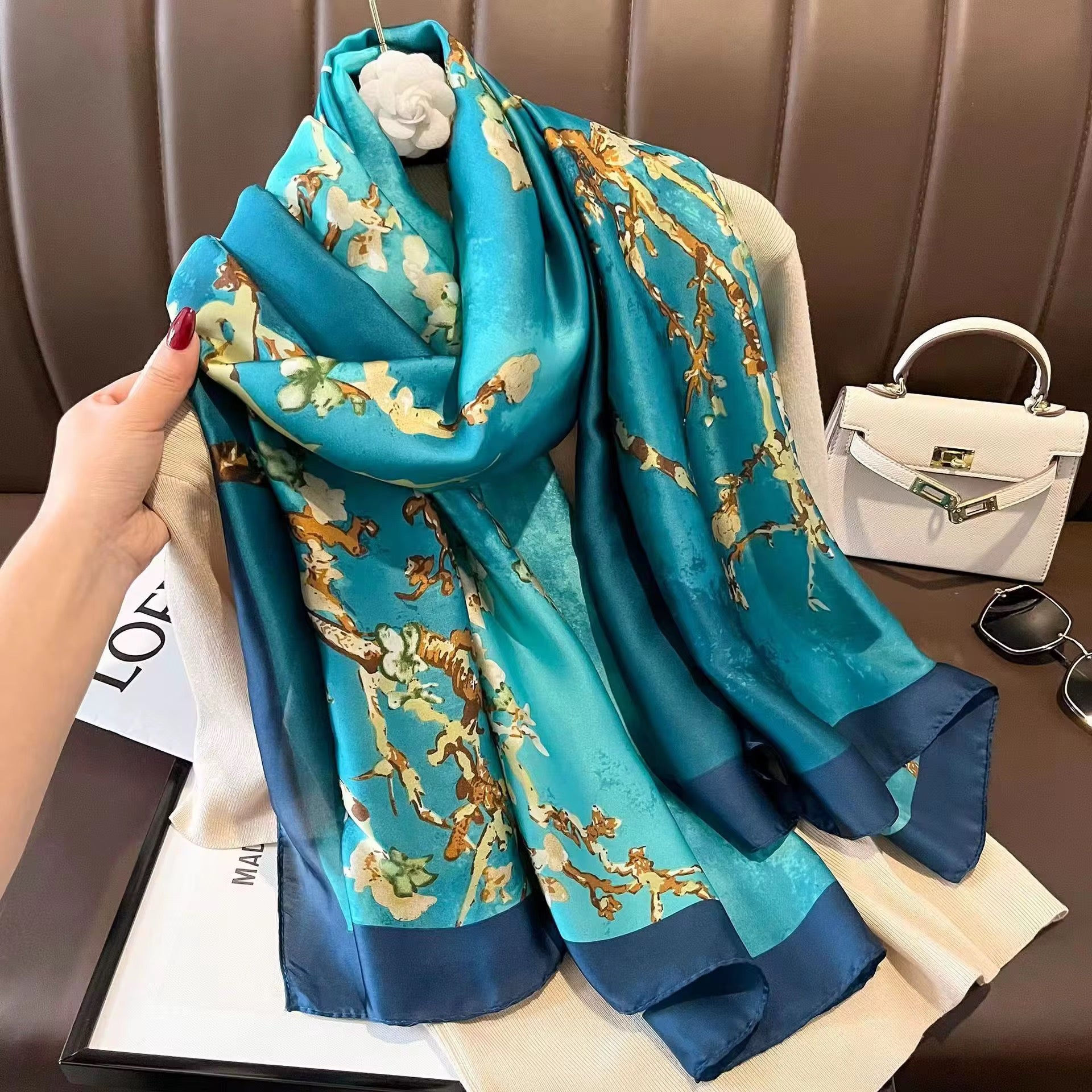 Azure Blossom Stole