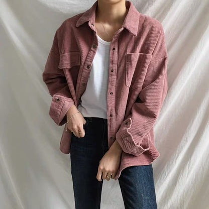 Harem Corduroy Shirt Jacket