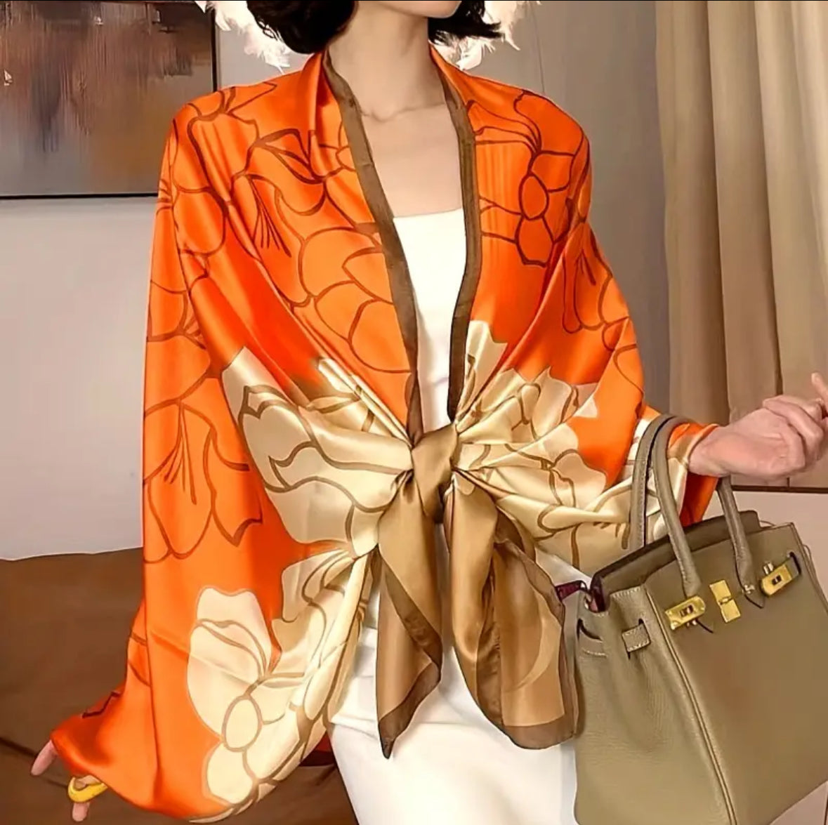 Saffron Bloom Luxe Stole