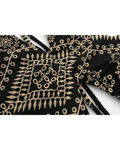 Koi Cutwork Embroidered Dress