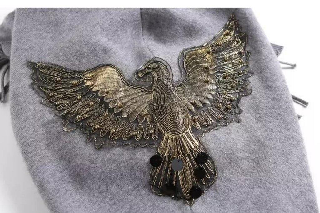 Hein Eagle Embellished Cape