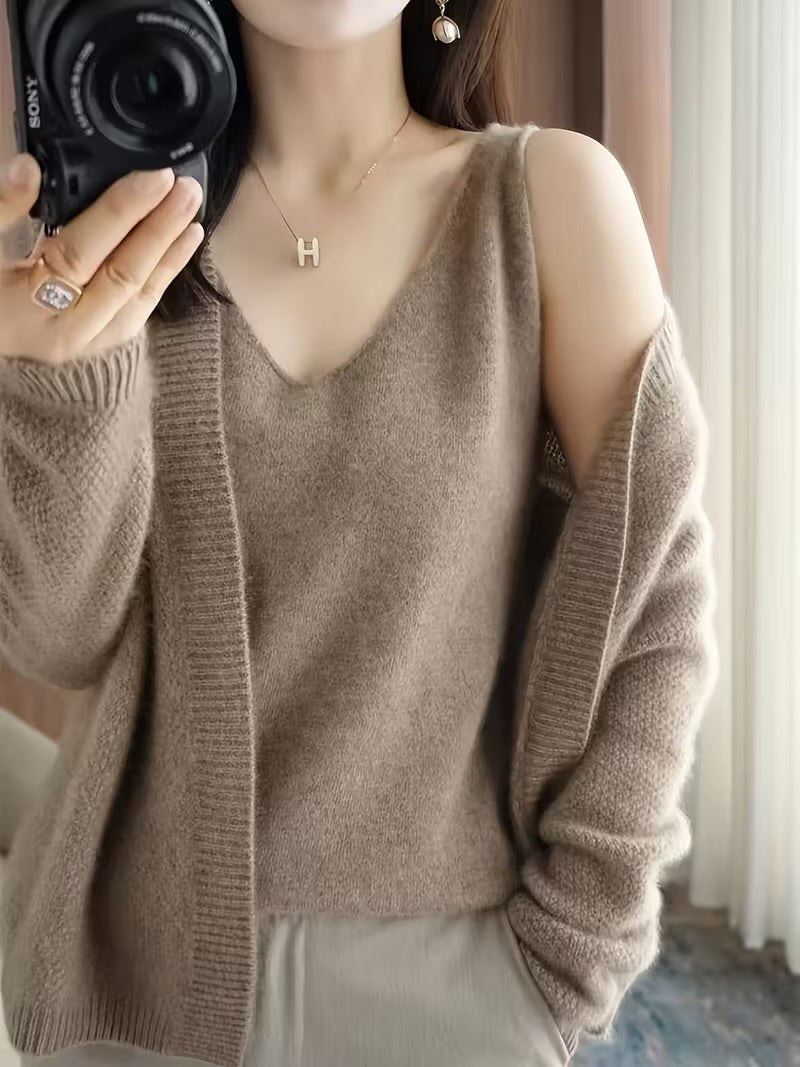 Charm Layered Cardigan Set