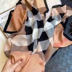 Meca Checked Viscose Cotton Stole