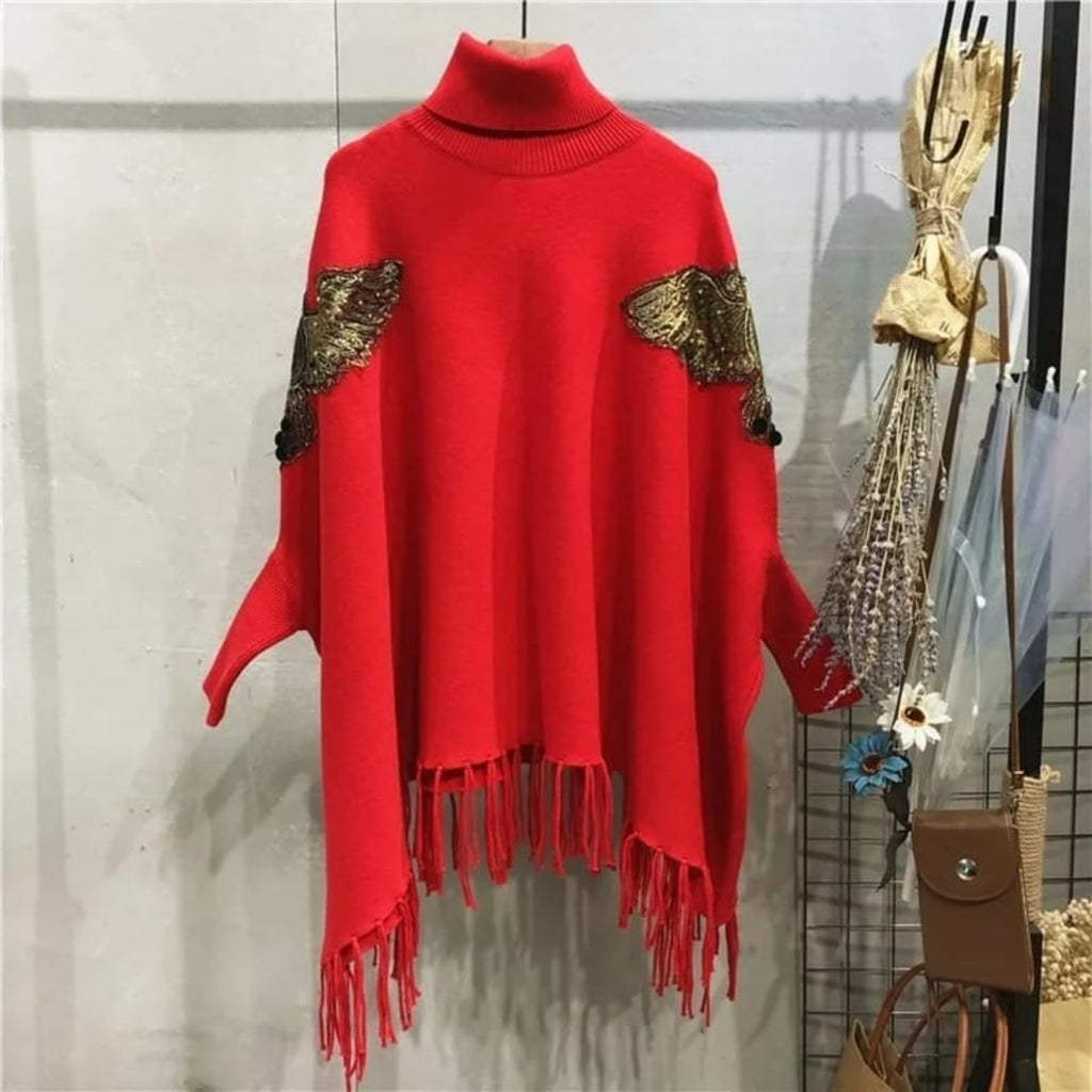 Hein Eagle Embellished Cape