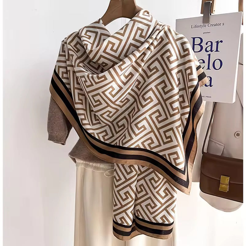 Monogram Style Maze Luxe Stole