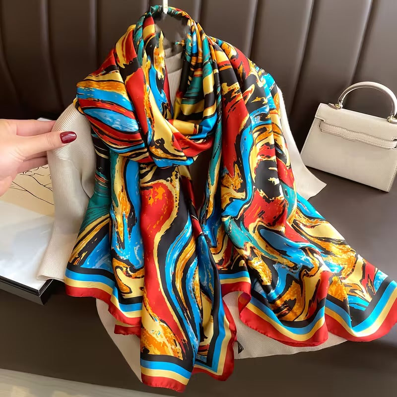 Aurora Luxe Abstract Silk Stole