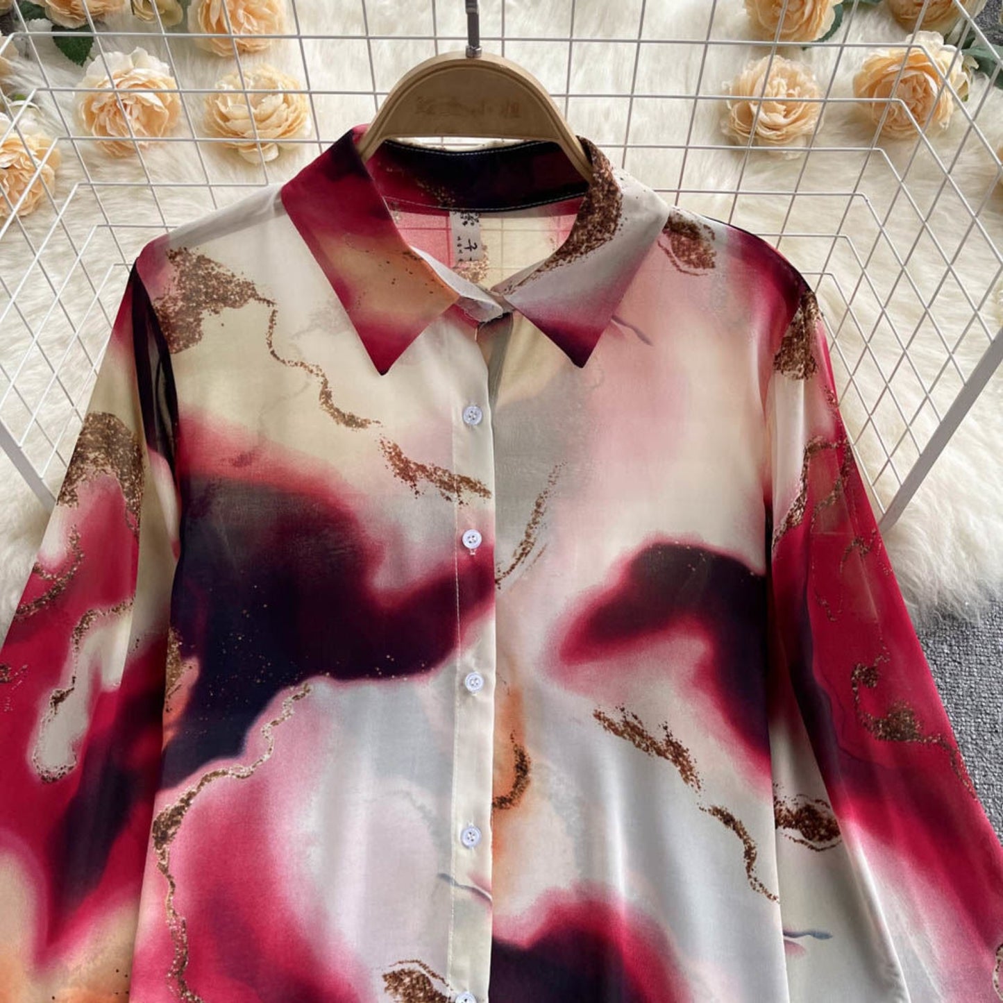 Stella Printed Shirt - Red