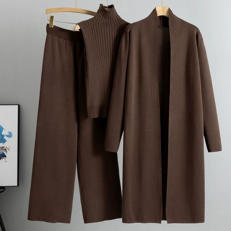 Marielle 3-Piece Longline Cardigan Knit Co-ord Set