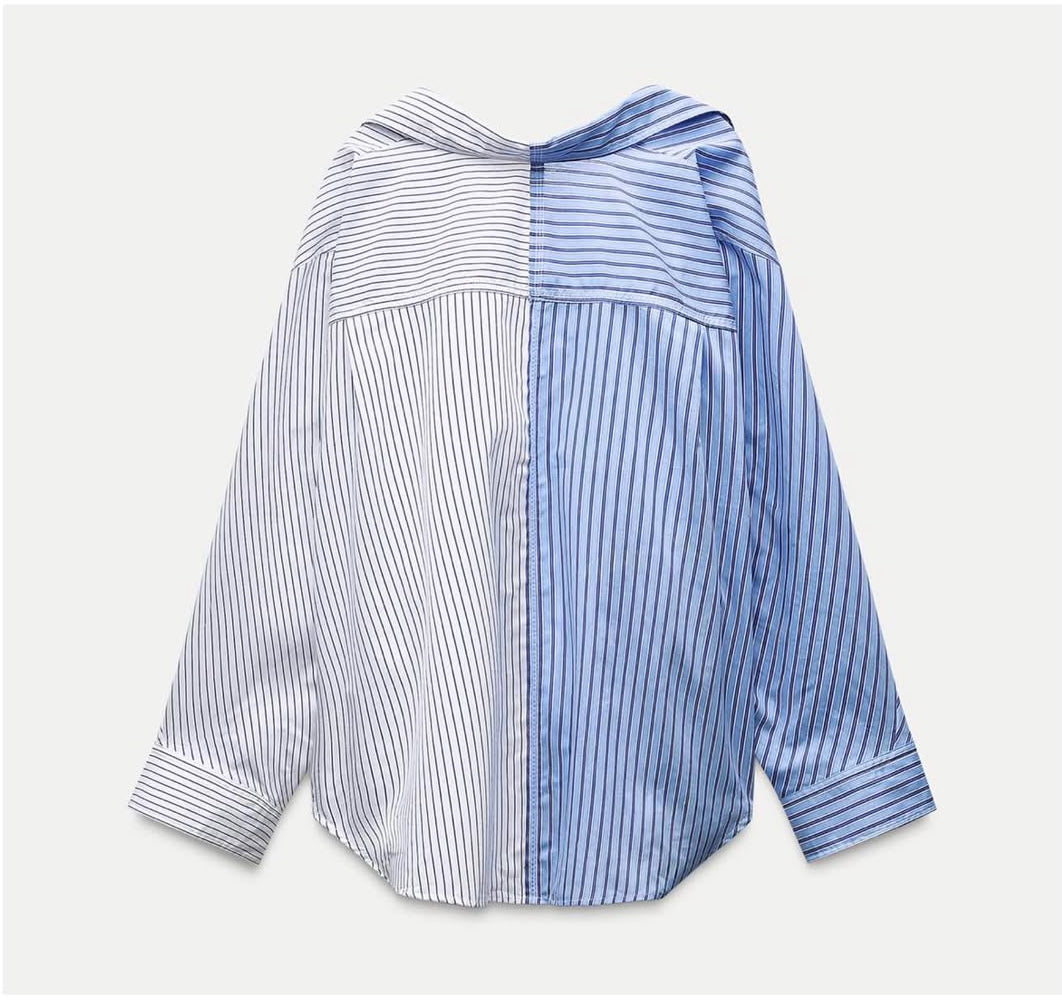 Sine Striped Oversized Shirts