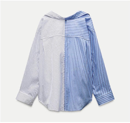 Sine Striped Oversized Shirts