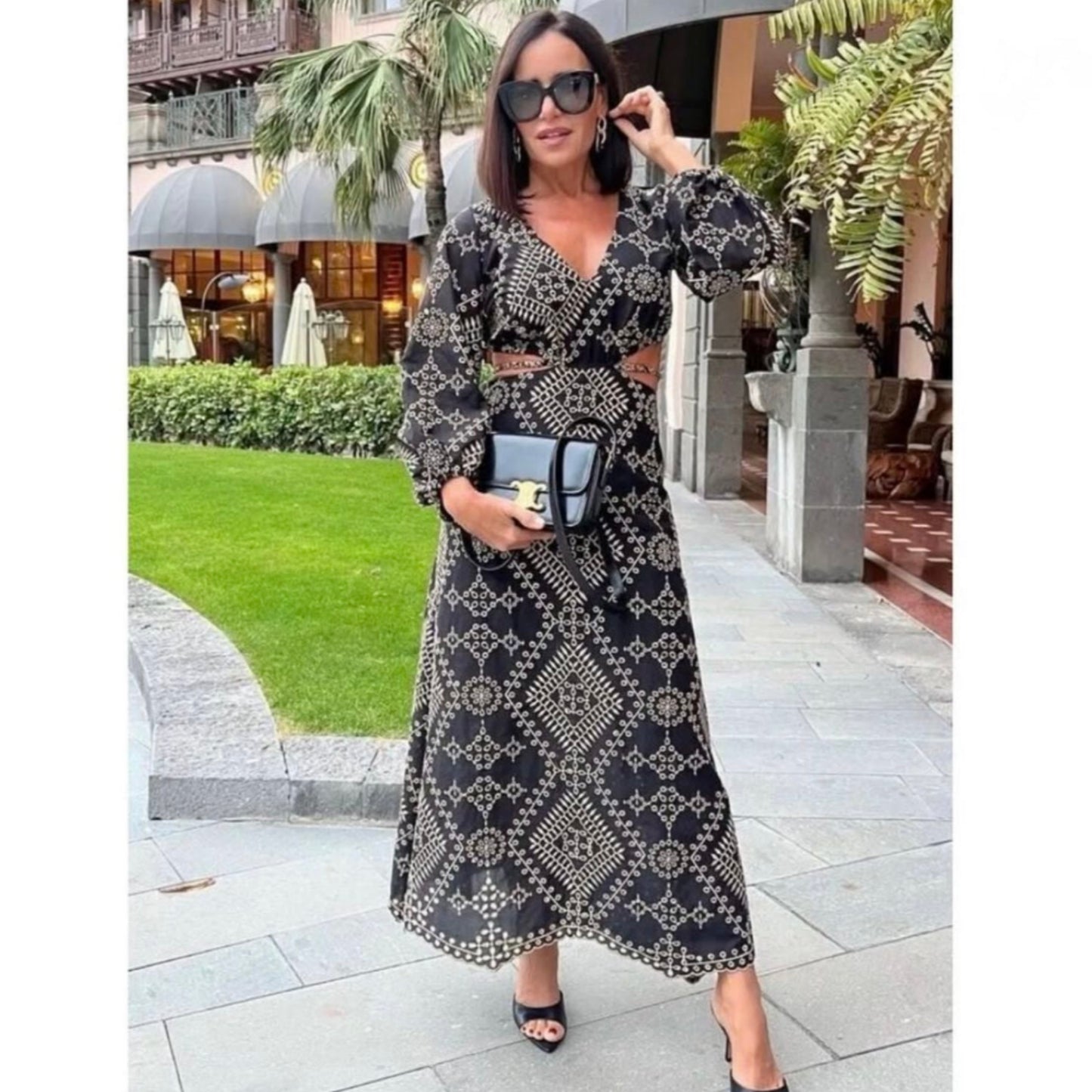 Koi Cutwork Embroidered Dress