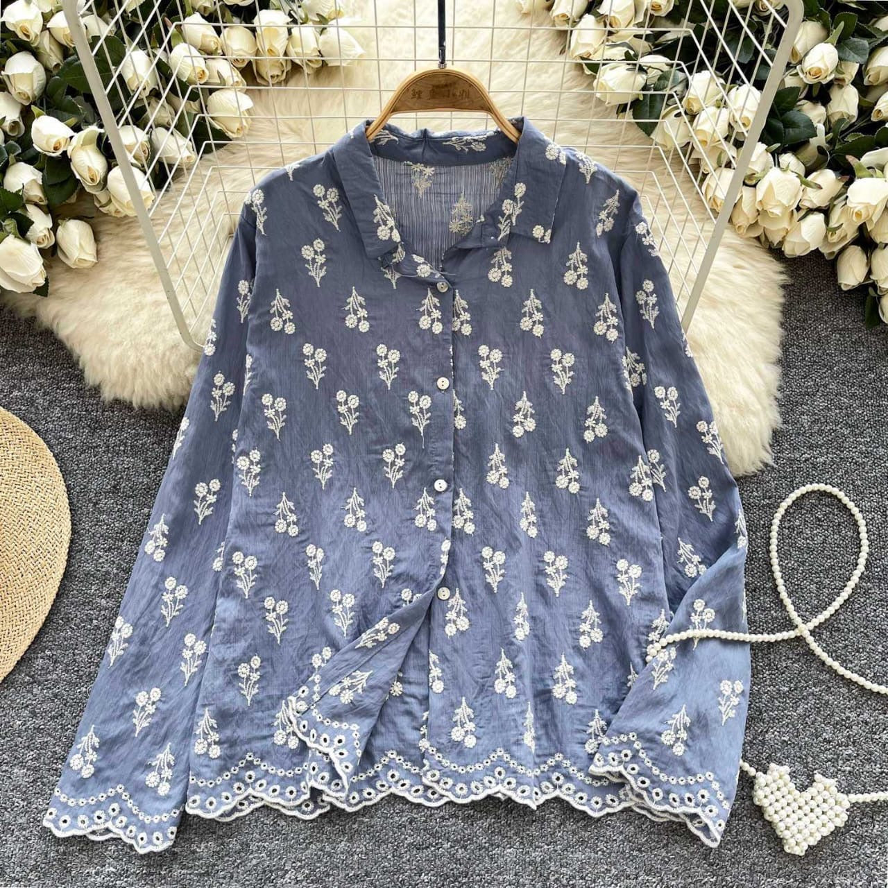 Ceci Embroidered Statement Shirt