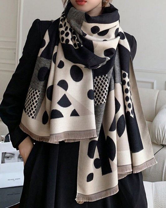 Abstract Dot & Block Reversible Wrap
