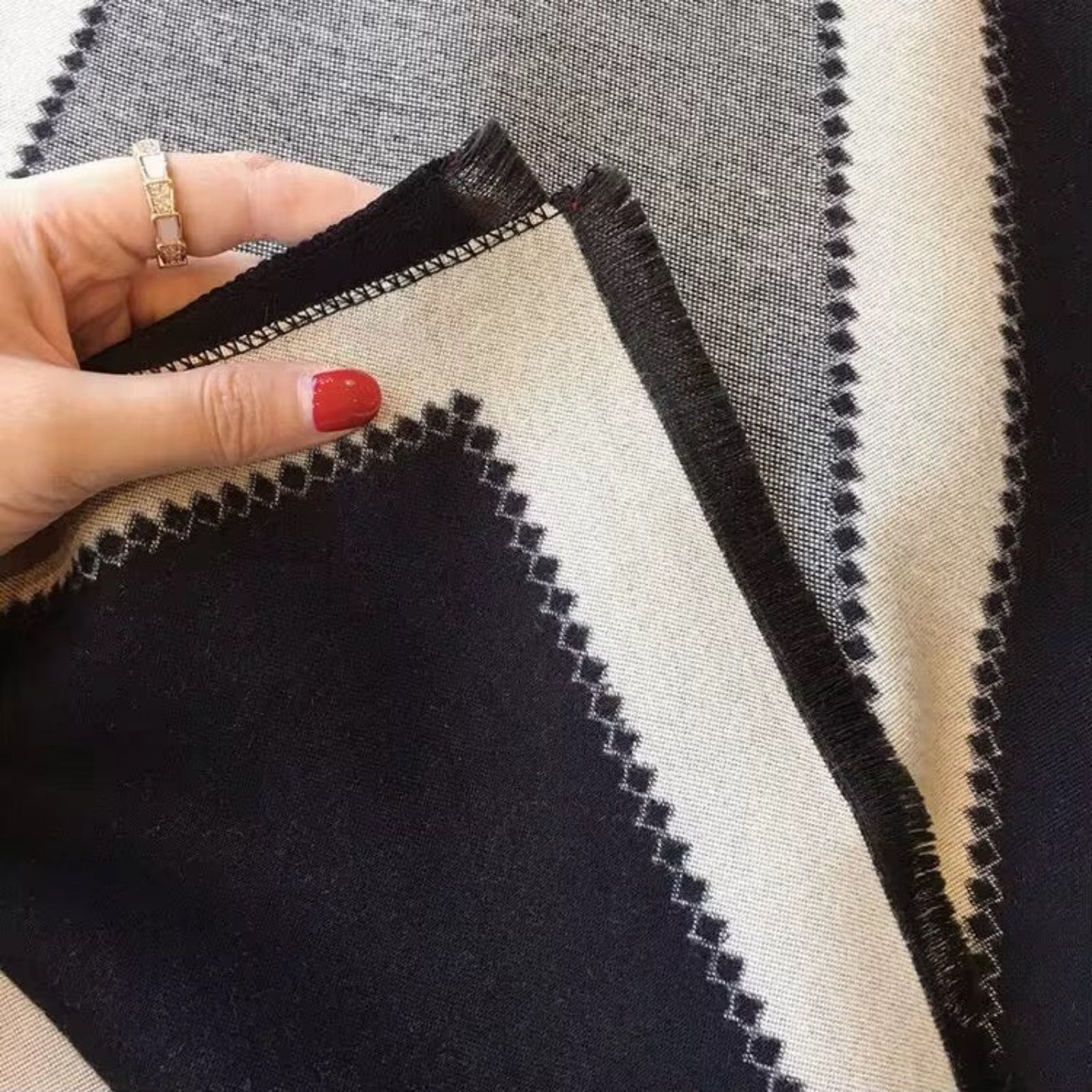 Art Deco Chevron Pashmina Wrap