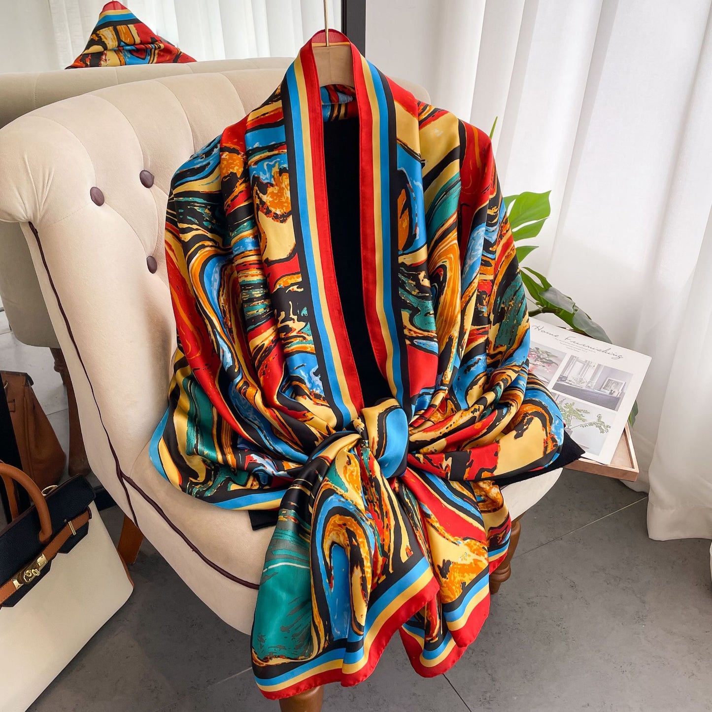 Aurora Luxe Abstract Silk Stole