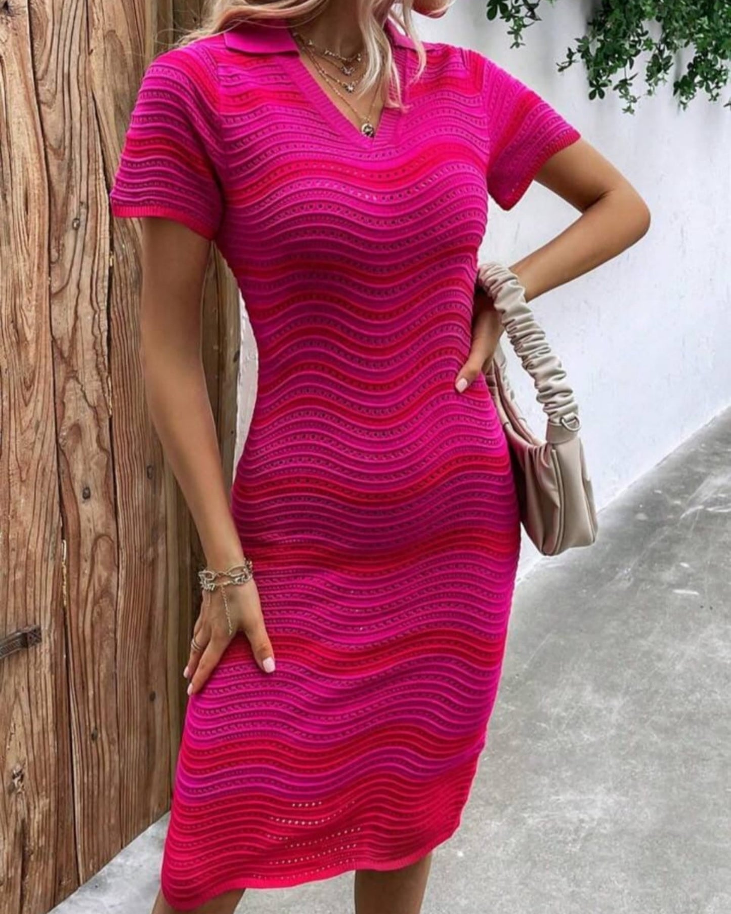 Umair Elegant Midi Collared Dress