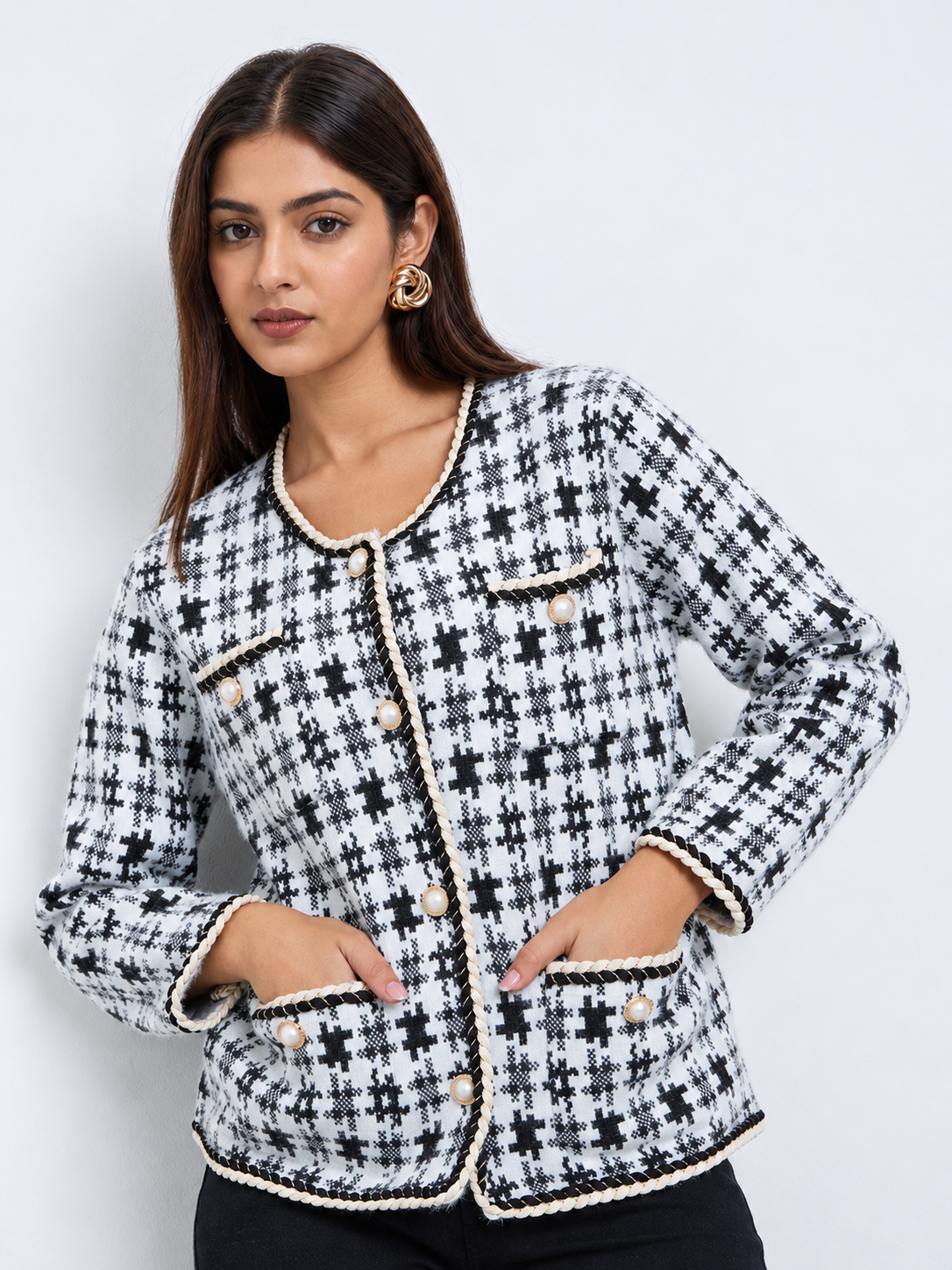 The Étoile Tweed Knit Cardigan